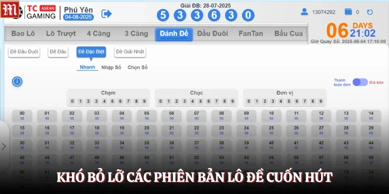 Khó bỏ lỡ các phiên bản lô đề cuốn hút