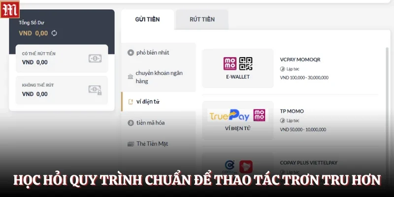 Học hỏi quy trình chuẩn để thao tác trơn tru hơn