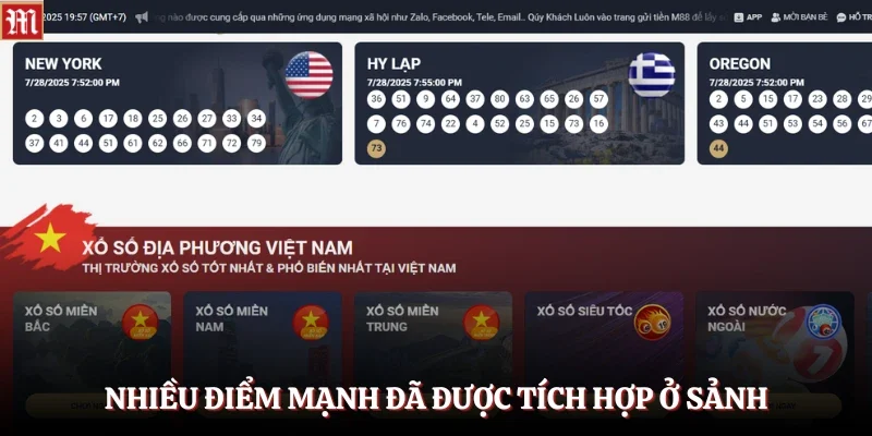 Nhiều điểm mạnh đã được tích hợp ở sảnh